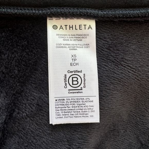 Athleta Women’s Cozy Karma Asym Pullover Comfy Sweatshirt Size XS - Picture 6 of 7